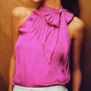 NEW - Banana Republic Soft Satin Tie-Neck Top